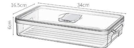 Narrow PET Refrigerator Storage Box, Small