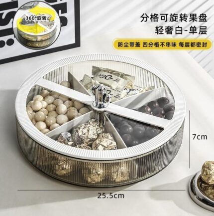 Luxury Rotating Candy Box - One Tier with Lid