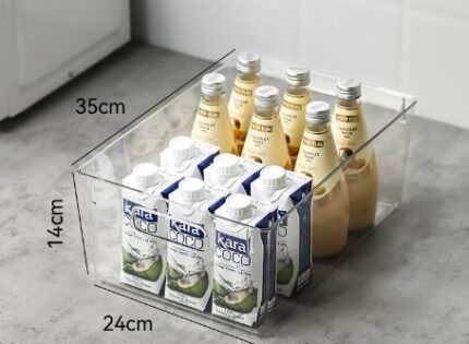 Large PET Transparent Flat-Mouth Storage Box