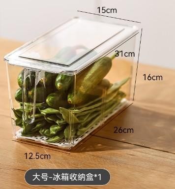 Large Handle Draining Refrigerator Storage Box