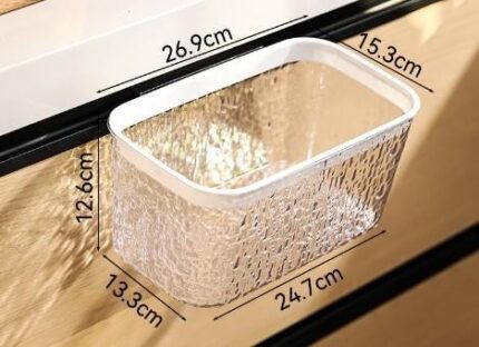 Transparent Stone Pattern Wall-Mounted Trash Can