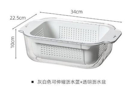 Collapsible Draining Basket and Bowl Set