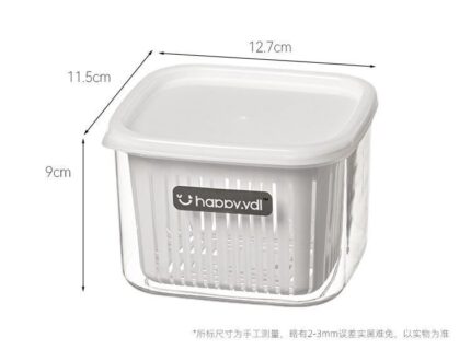 YDL Square Onion, Ginger, and Garlic Storage Box (with Draining Basket)