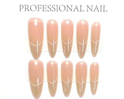 Long Oval Peach Bobo Nail Tips