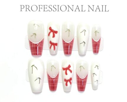 Medium Stiletto Red Cherry Nail Tips