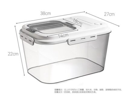 Transparent rice container