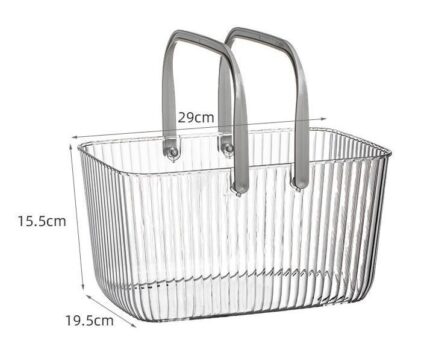 Transparent Striped Bath Basket