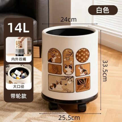 Cartoon Standing Trash Can