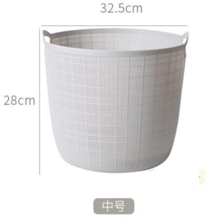 Medium burlap laundry basket